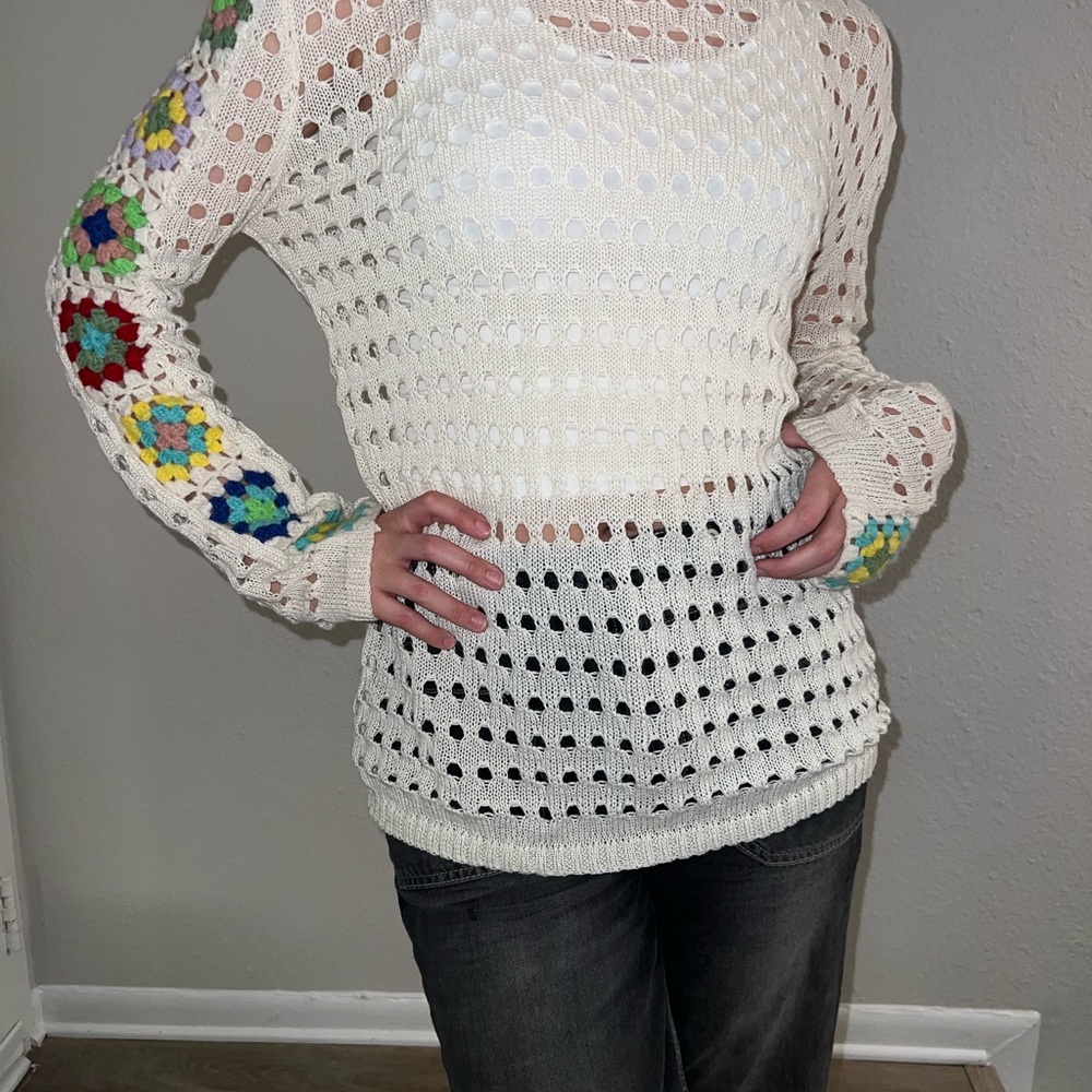 Crochet knit cover-up